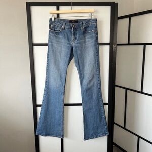 Vintage Y2K Juicy Couture Flare Wide Leg Denim Blue Jeans Womens